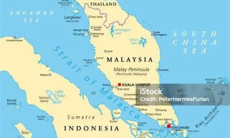 Selat Malaka Sumatera Peta batas maritim sumatera di selat malaka