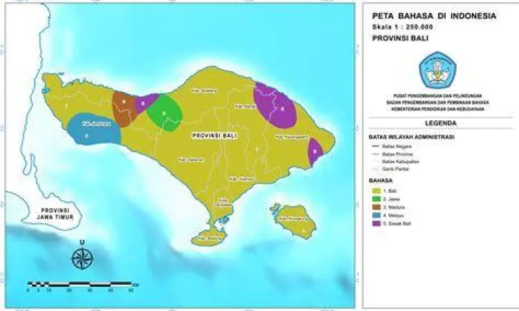 Peta Dialek Bali Peta persebaran dialek bahasa daerah bali