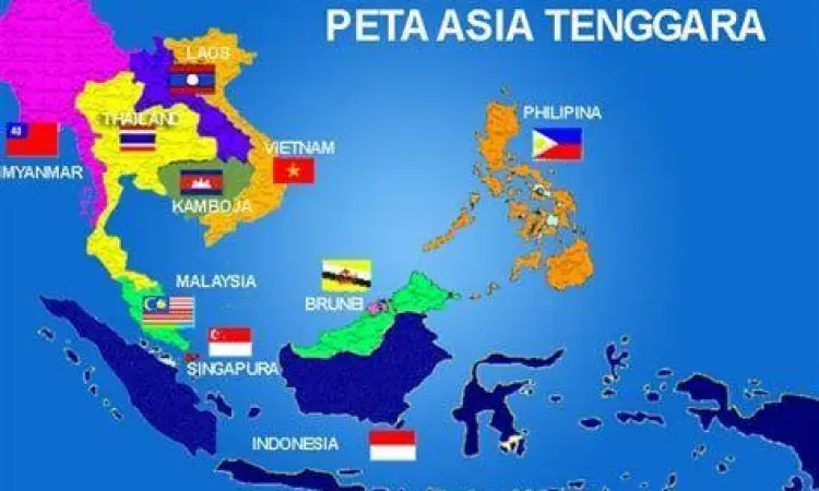 Peta Geografis Asia Tenggara Peta geografis Asia Tenggara secara detail
