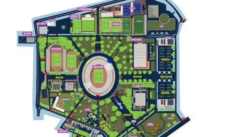 Lokasi strategis GBK Softball Stadium di pusat Jakarta