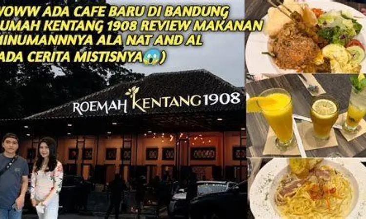 Menu Rumah Kentang Bandung Hidangan steak dan kentang di atas meja