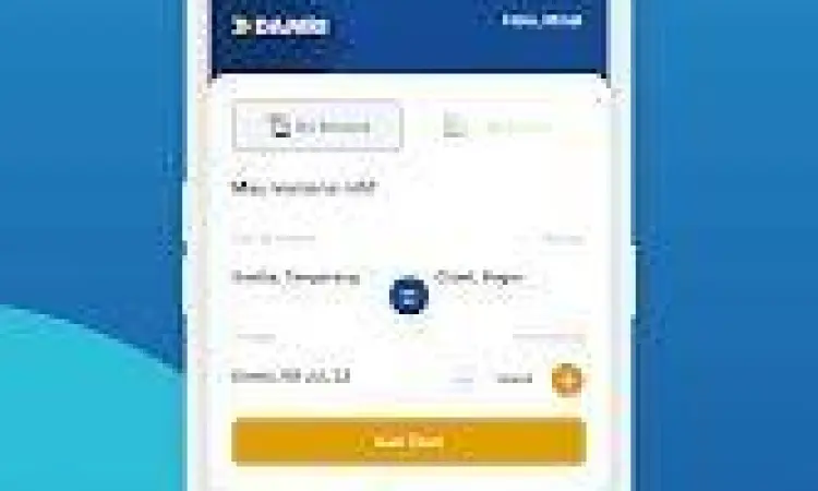 Tampilan aplikasi DAMRI Apps untuk pesan tiket online