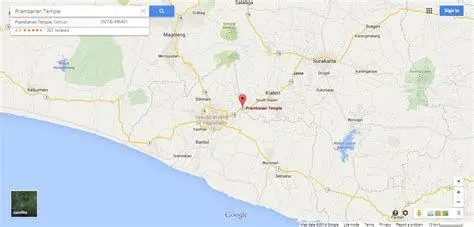 Lokasi Strategis Candi Prambanan Peta lokasi Candi Prambanan perbatasan Jogja Klaten