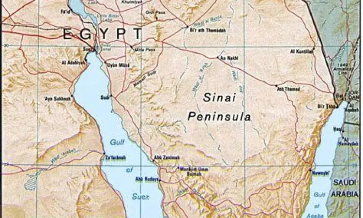 Semenanjung Sinai Peta Semenanjung Sinai Mesir