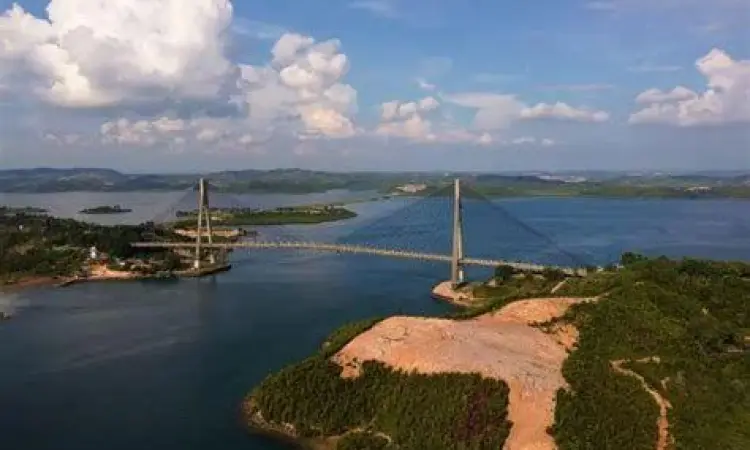 Arsitektur Jembatan Barelang Detail kabel baja Jembatan 1 Barelang