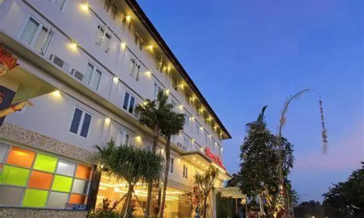 Peta lokasi strategis Mars City Hotel dekat pantai Sanur