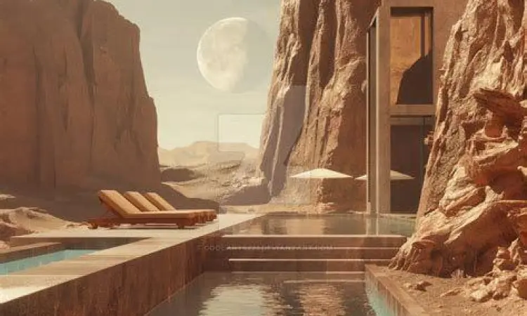 Fasilitas kolam renang outdoor Mars City Hotel Bali