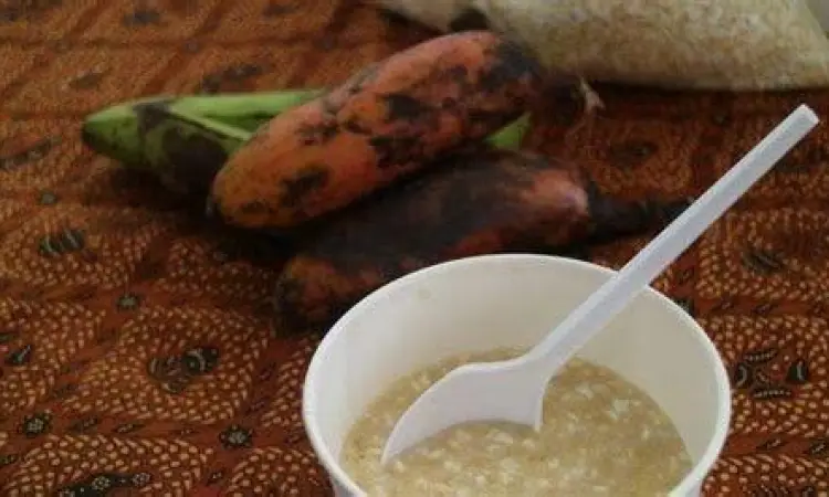 Tampilan dekat kuliner memek simeulue yang kaya akan tekstur