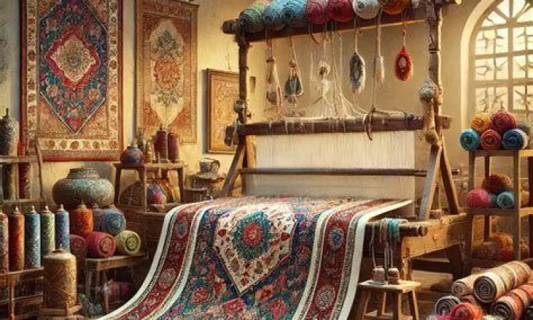 Proses pembuatan karpet Persia sebagai contoh kerajinan mancanegara