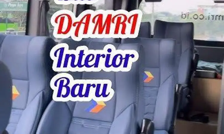 Interior bus damri soekarno hatta yang nyaman