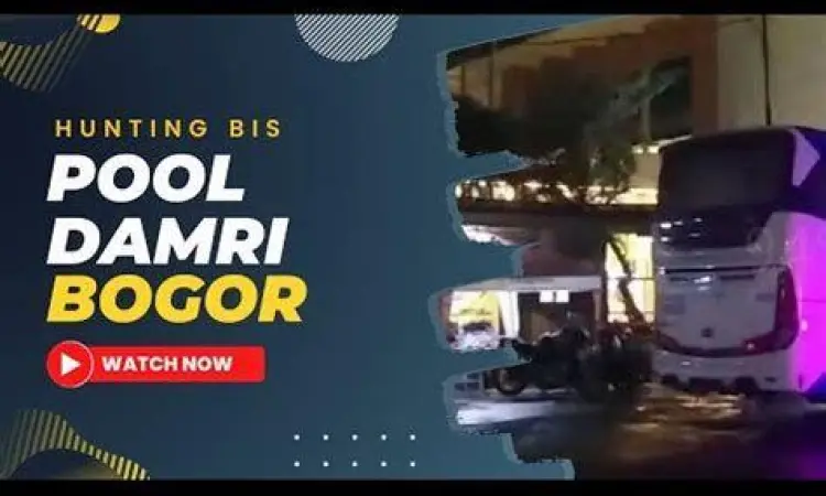 Suasana pool bus damri di bogor menuju bandara