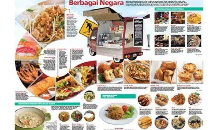 Hidangan khas daerah yang dijual di area tempat wisata