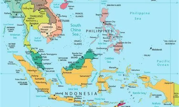 Peta Geografis Malaysia Letak astronomis Malaysia pada peta Asia Tenggara