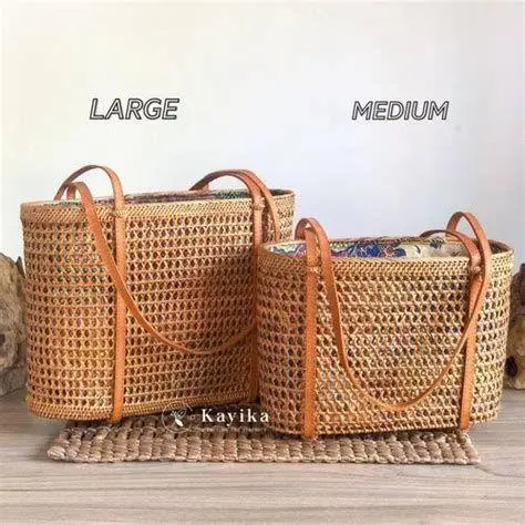 Tas Rotan Bali Koleksi tas rotan handmade khas bali di pasar seni