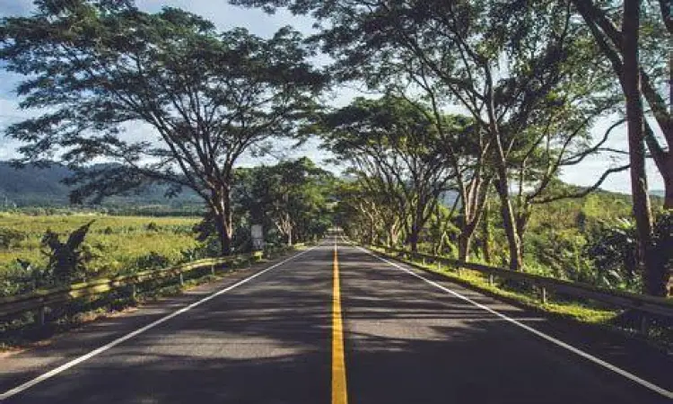 Kondisi jalan raya aspal di dalam pulau Karimunjawa