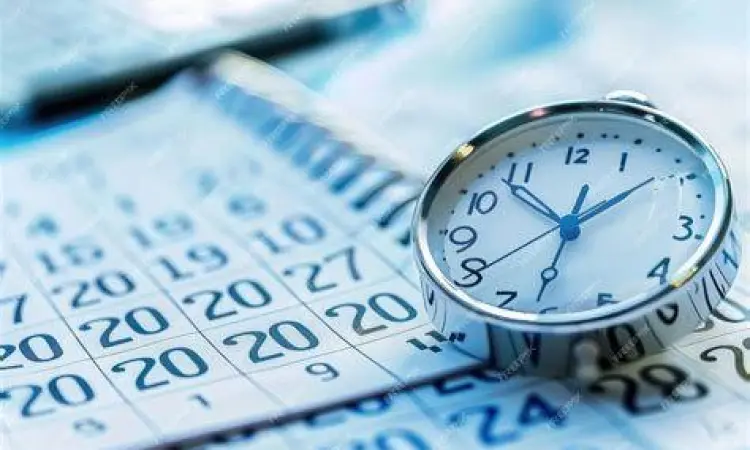 Konsep Penjadwalan Ulang Simbol kalender dan jam untuk ilustrasi reschedule