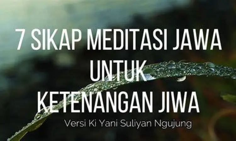 Praktisi meditasi Jawa sedang melakukan olah batin