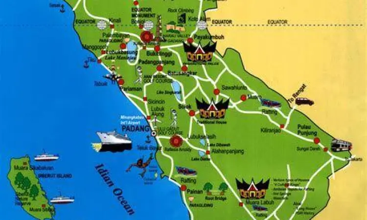 Peta persebaran dialek bahasa Minang di Sumatera Barat