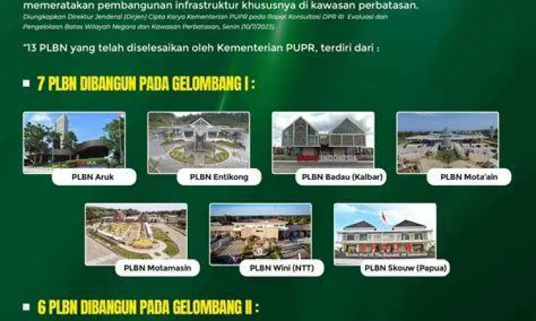 Pos Lintas Batas Negara PLBN di Indonesia