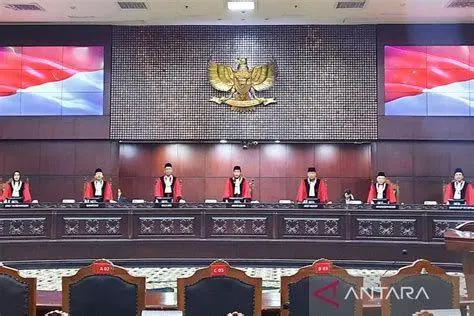 Ruang Sidang MK Suasana ruang sidang pleno Mahkamah Konstitusi Indonesia