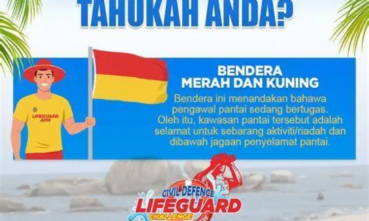 Bendera Keselamatan Pantai bendera keselamatan pantai merah kuning