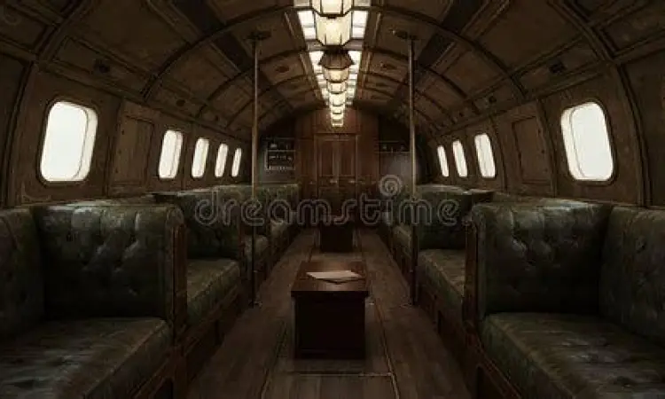 Interior pesawat klasik tahun 1960an