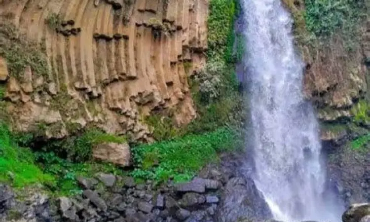 Fasilitas area istirahat di Curug Putri Tegal