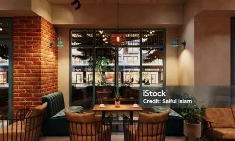 Desain interior restoran modern di Kota Wisata