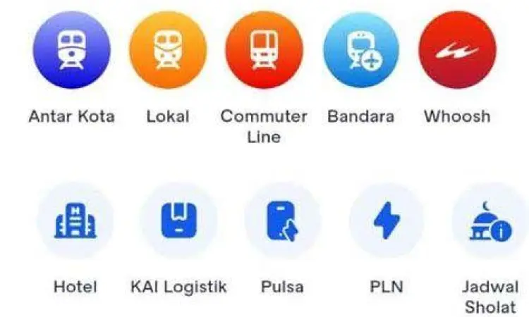 Tampilan pemesanan tiket di aplikasi KAI Access