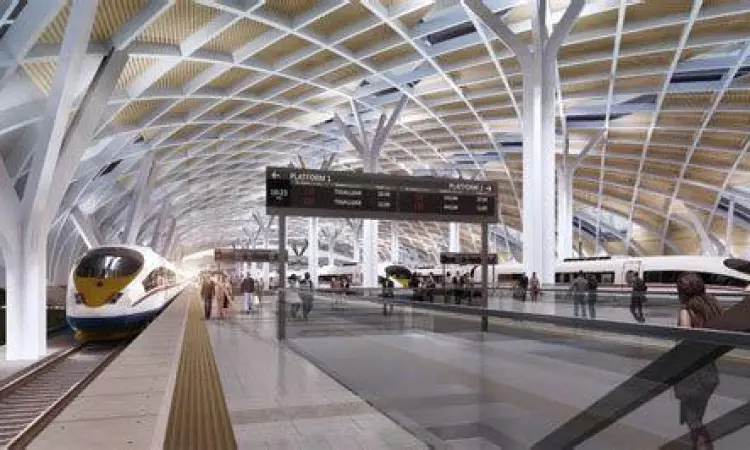 Kondisi stasiun kereta api yang modern dan bersih