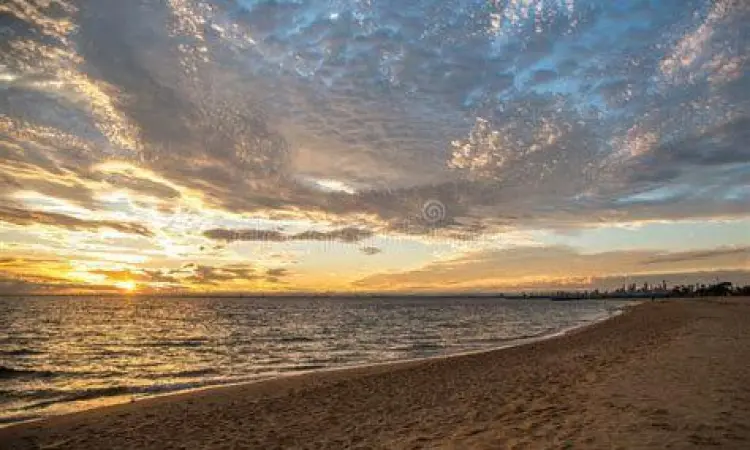 Sunset Brighton Beach Matahari terbenam di Brighton Beach Melbourne