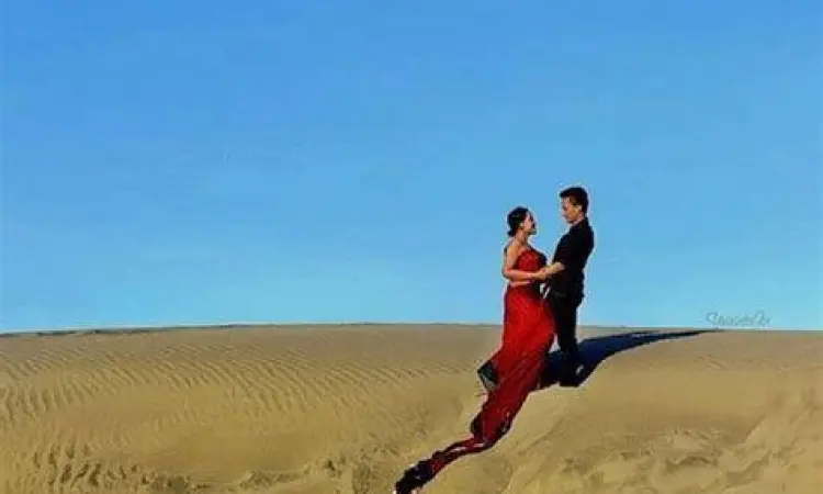 Foto Prewedding Gumuk Pasir Pasangan melakukan foto prewedding di area Taman Gumuk Pasir