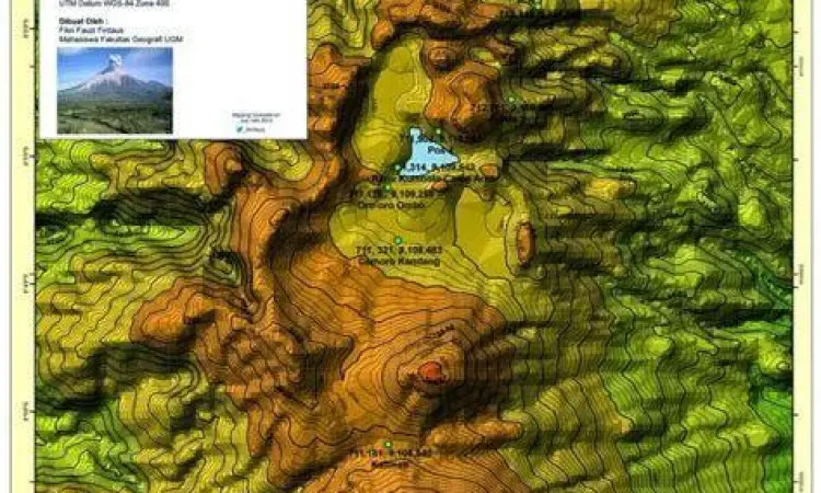 Topografi Gunung Semeru peta topografi dan struktur gunung semeru