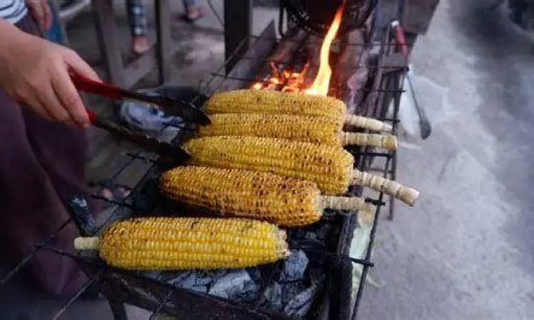 Kuliner Jagung Bakar Barelang Penjual jagung bakar di sekitar Jembatan Barelang