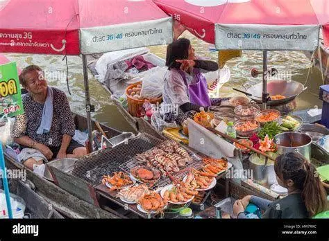 Amphawa Seafood Kuliner seafood bakar di Amphawa Floating Market