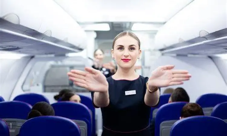 Instruksi Keselamatan Kabin Pramugari memberikan instruksi keselamatan