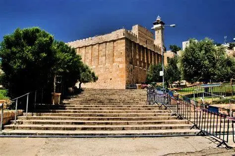 Detail Arsitektur Kota Tua Hebron Arsitektur kuno di sekitar Masjid Al Baqa Hebron
