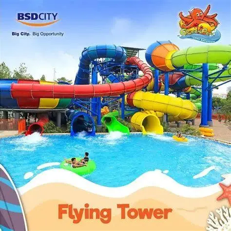 Wahana Flying Tower Seluncuran Flying Tower di Ocean Park BSD
