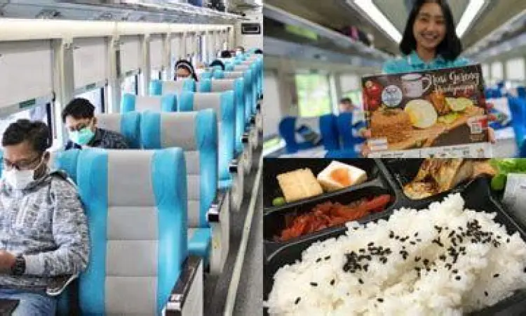 Kuliner Kereta Eksekutif Sajian makanan di kereta api eksekutif
