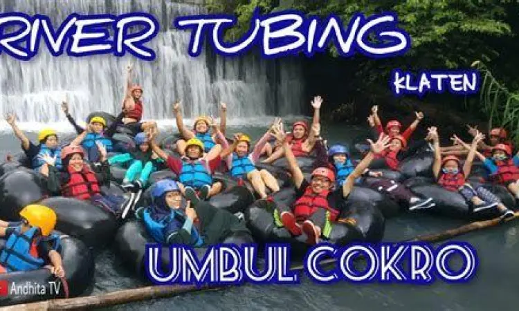Wahana river tubing di aliran mata air Cokro Tulung