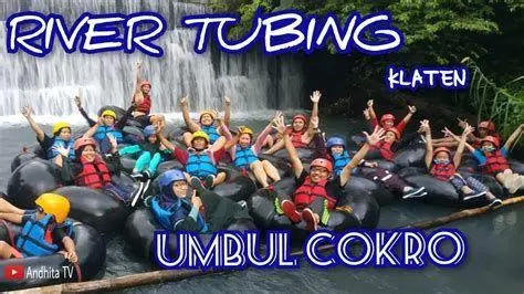 River Tubing Seru di Cokro Wahana river tubing di aliran mata air Cokro Tulung