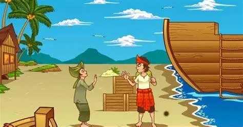 Malin Kundang Fase Miskin Kostum Malin Kundang saat masih menjadi anak nelayan miskin