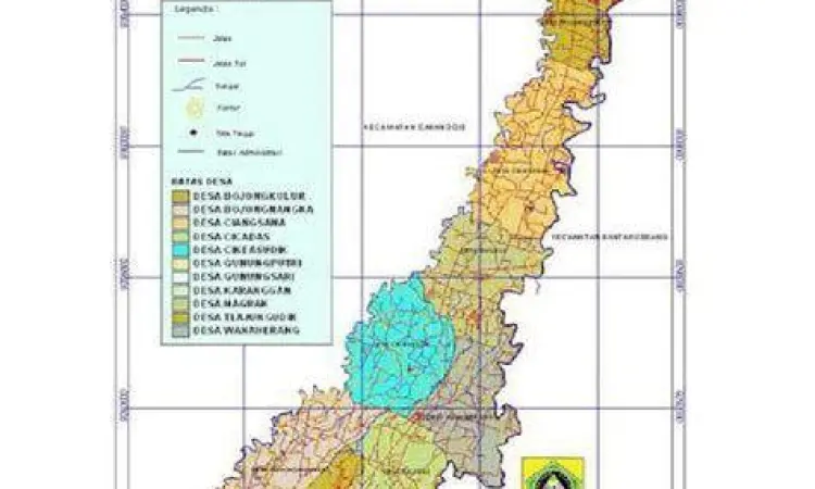 Peta navigasi menuju pintu tol Gunung Putri dan sekitarnya